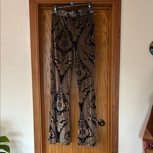 12th Tribe Black and Gold Ornate Pants